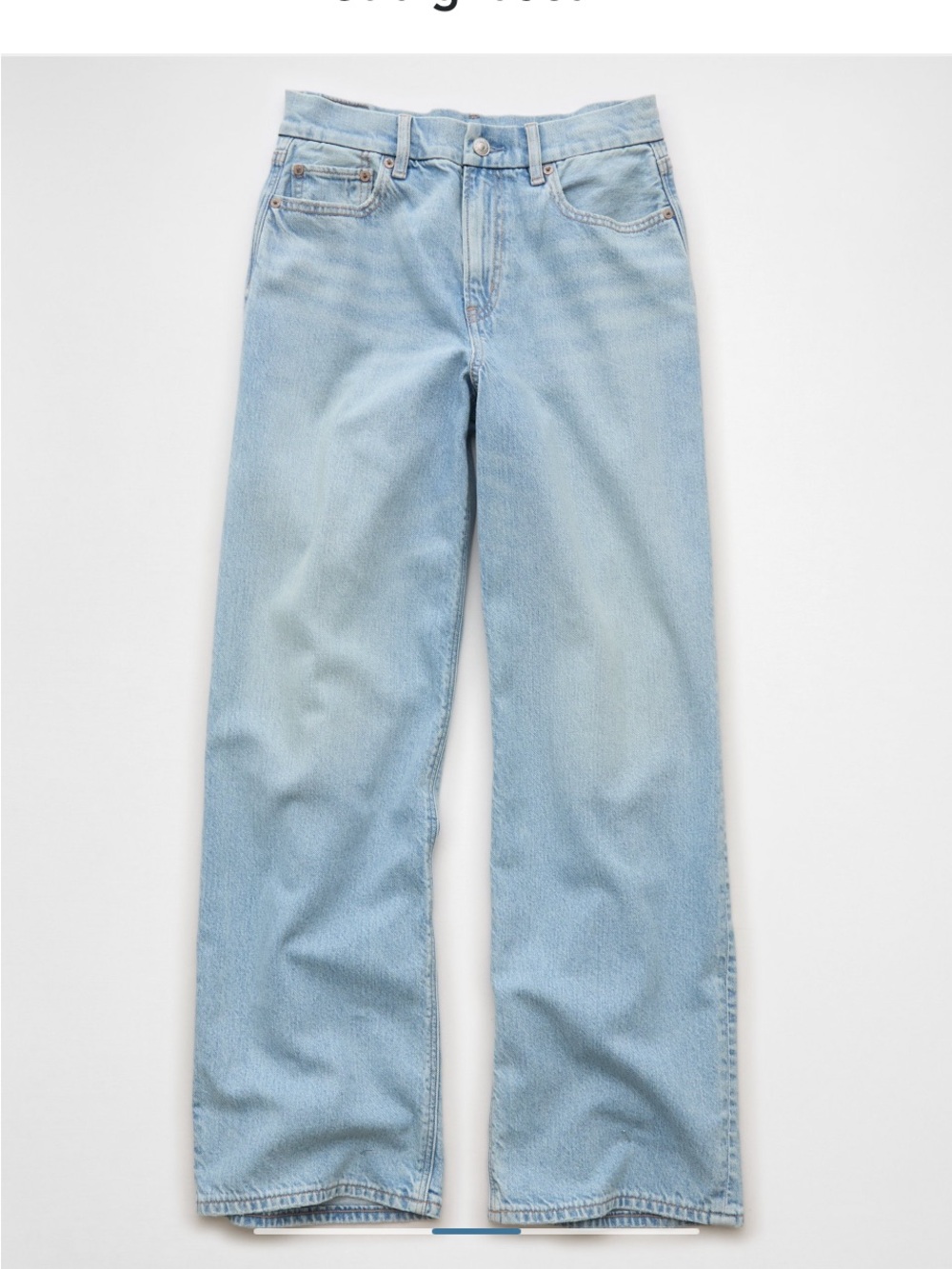 American Eagle Outfitters Light Blue Wide-Leg Jeans